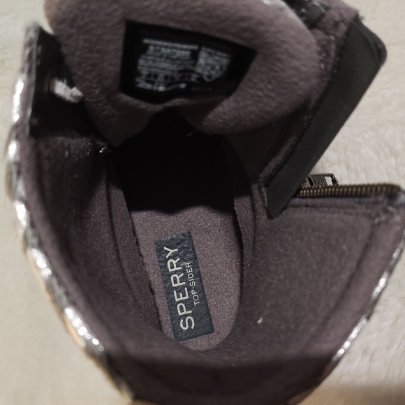 Sperry Top Spider Women's Seasonal Saltwater Leojac Silver Boot - Picture 9 of 10